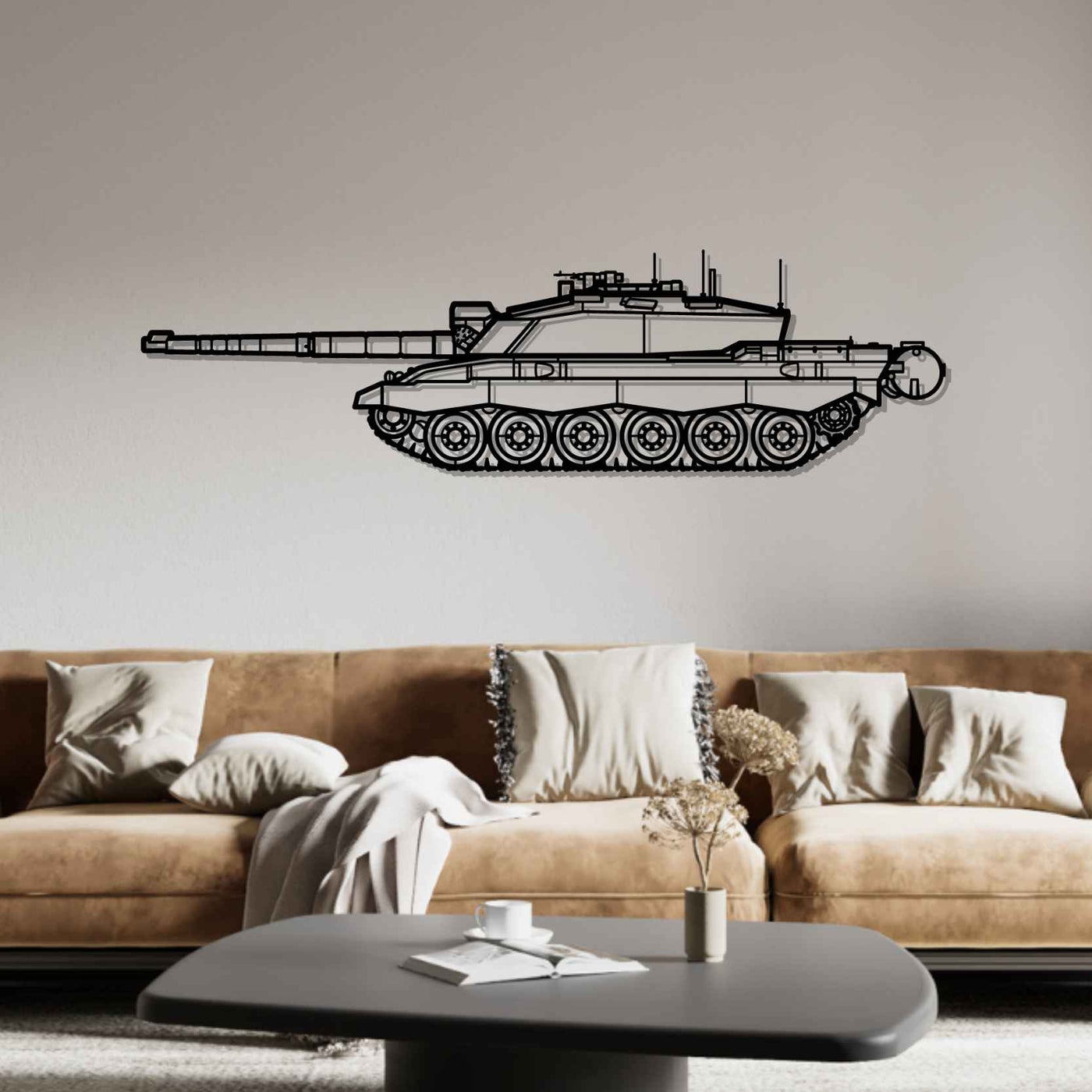 Challenger 2 SR2 1998 Silhouette Metal Wall Art