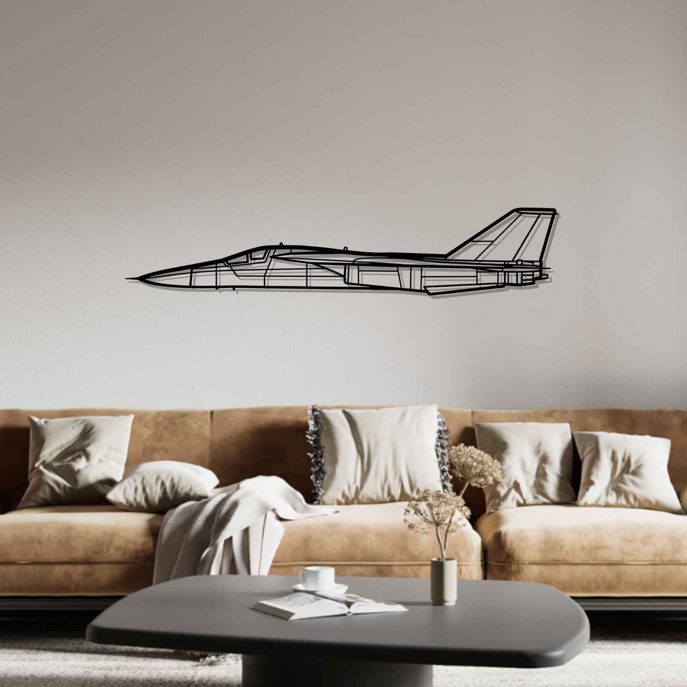 F-111E Aardvark Silhouette Metal Wall Art