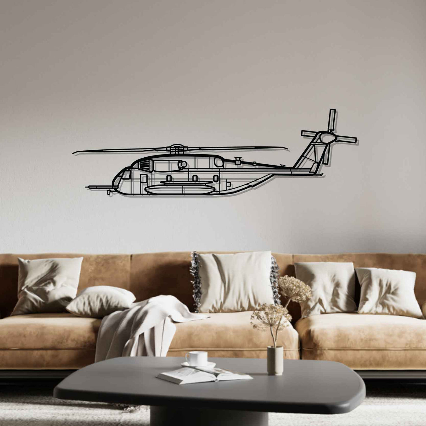 CH-53E Super Stallion Silhouette Metal Wall Art