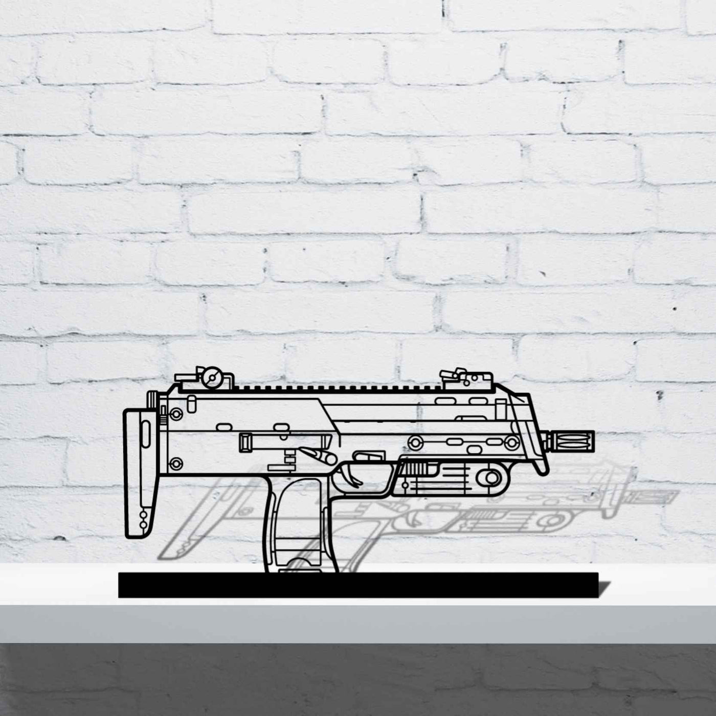 MP7A1 Silhouette Metal Art Stand