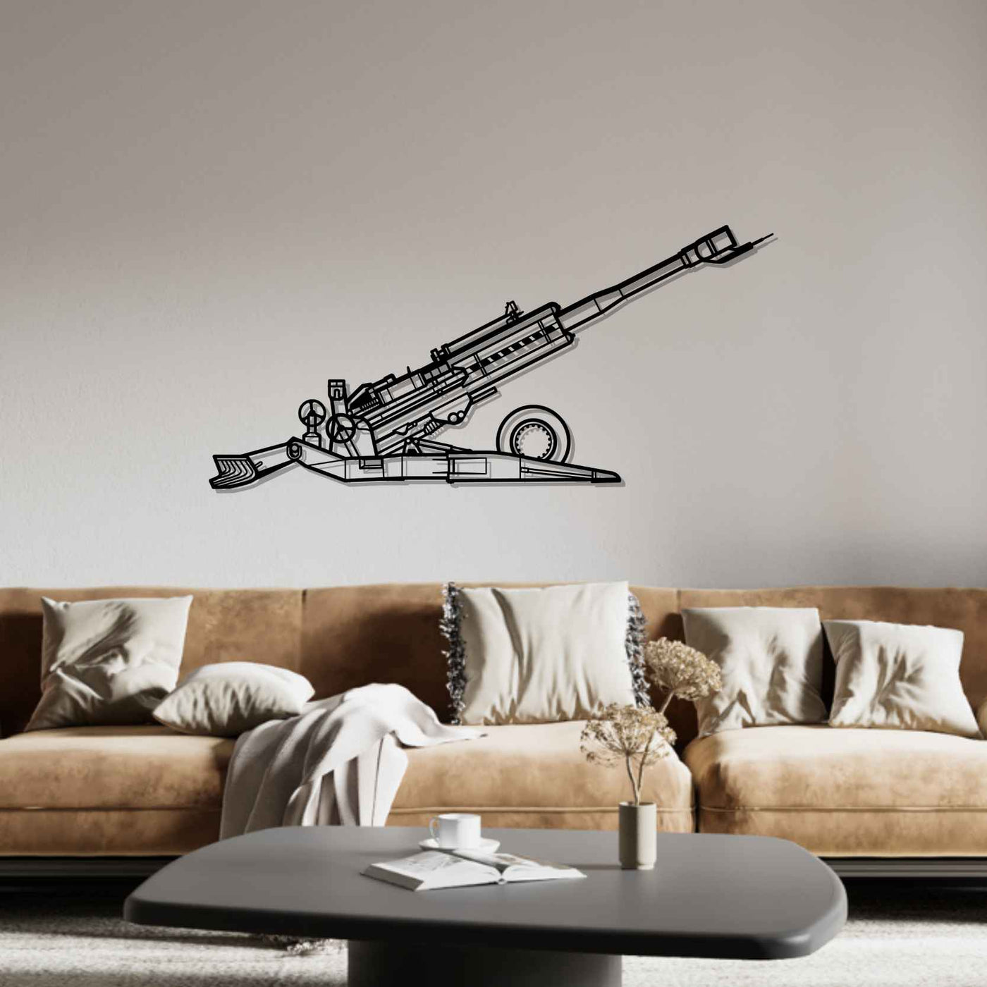 M777 howitzer Canadian Silhouette Metal Wall Art