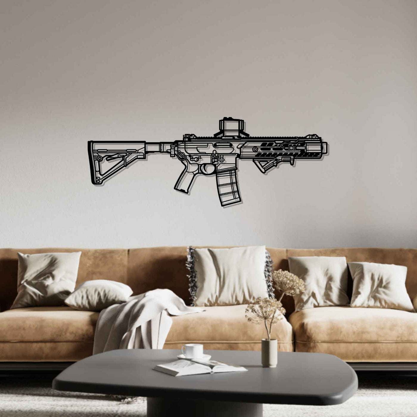 MCX-300B Virtus Police Silhouette Metal Wall Art