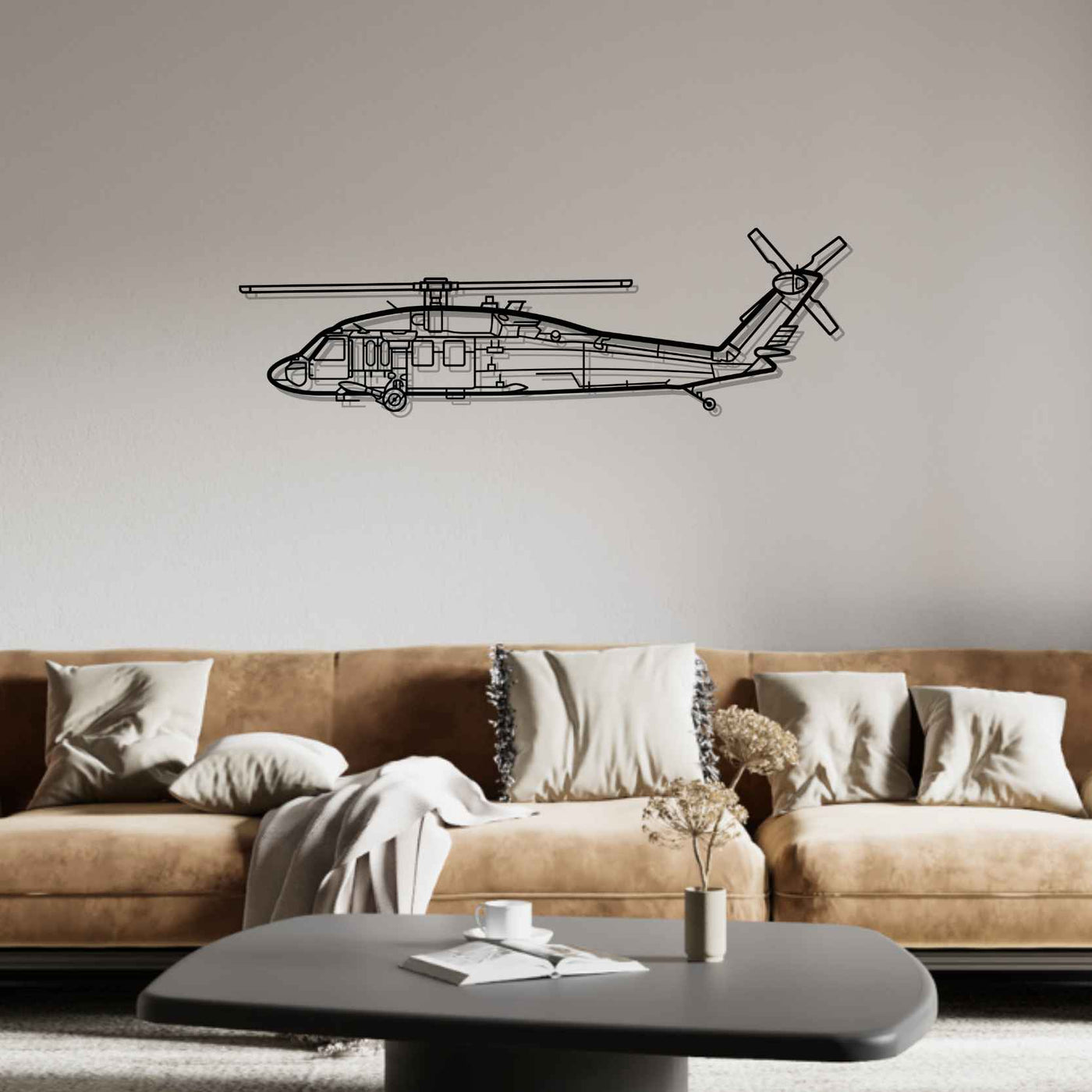 UH-60 BlackHawk Silhouette Metal Wall Art