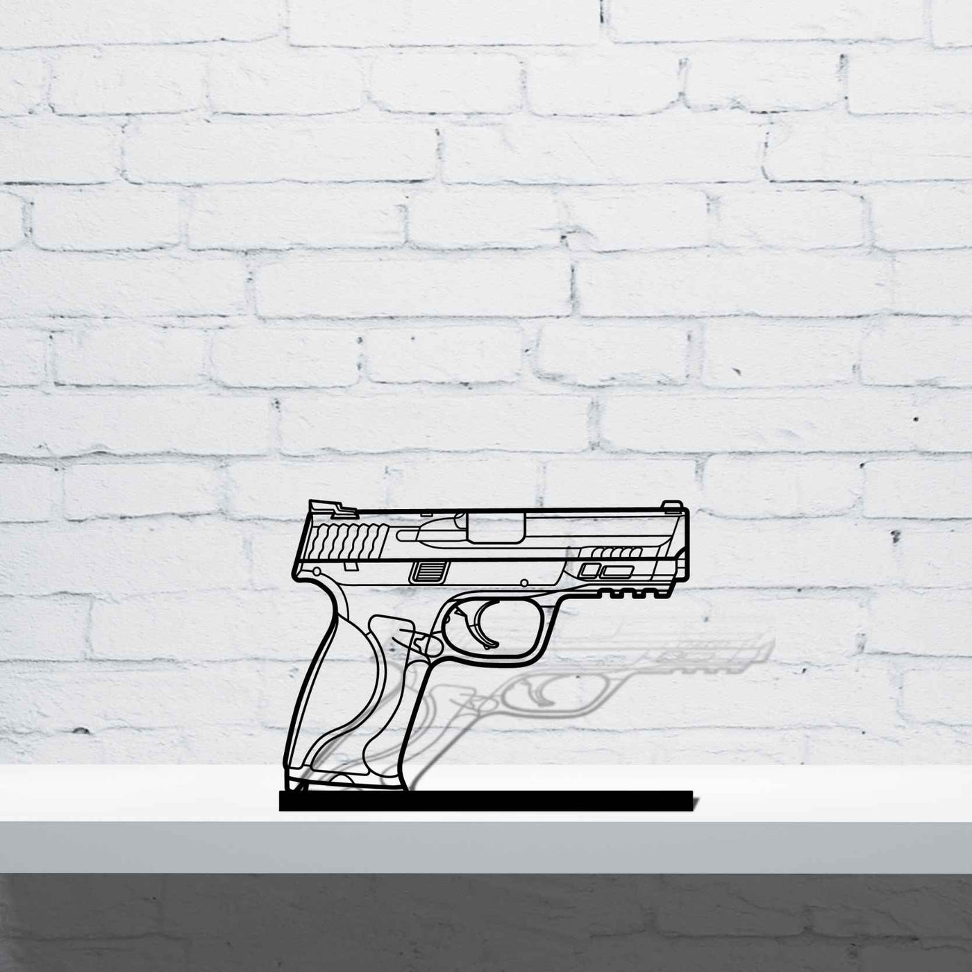 MP 9 Silhouette Metal Art Stand