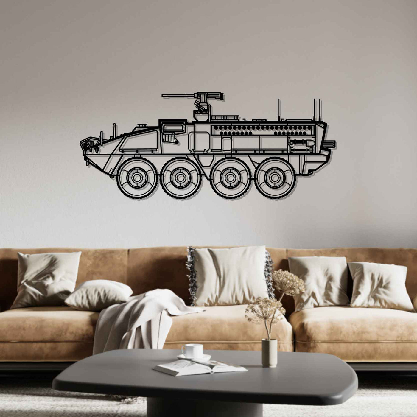 M1126 Stryker Silhouette Metal Wall Art