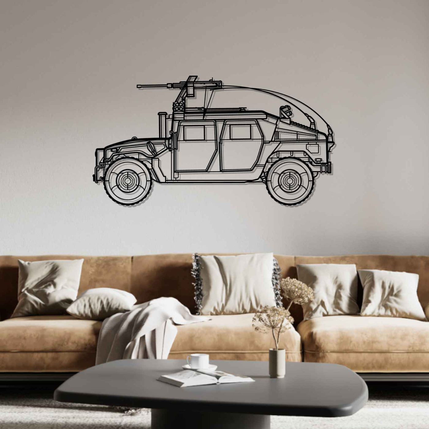 M1114 HMMWV Silhouette Metal Wall Art