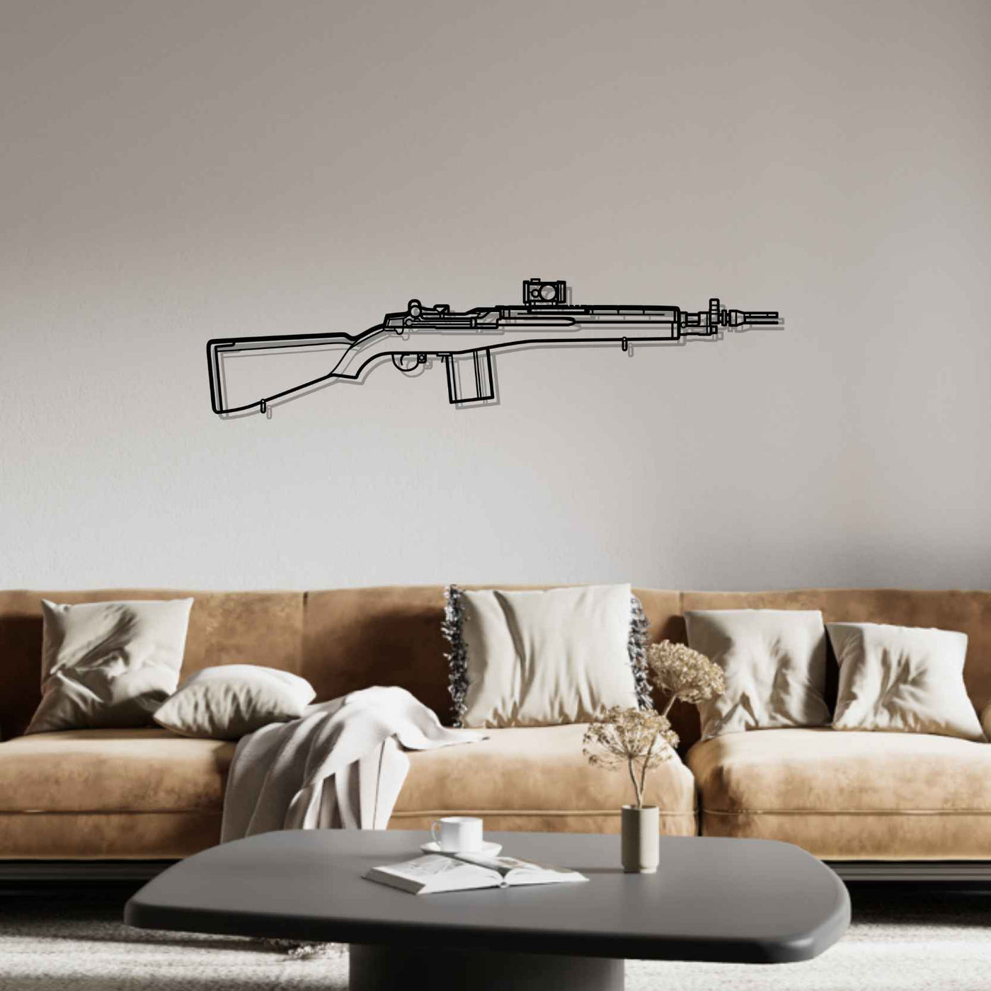 M1A Silhouette Metal Wall Art