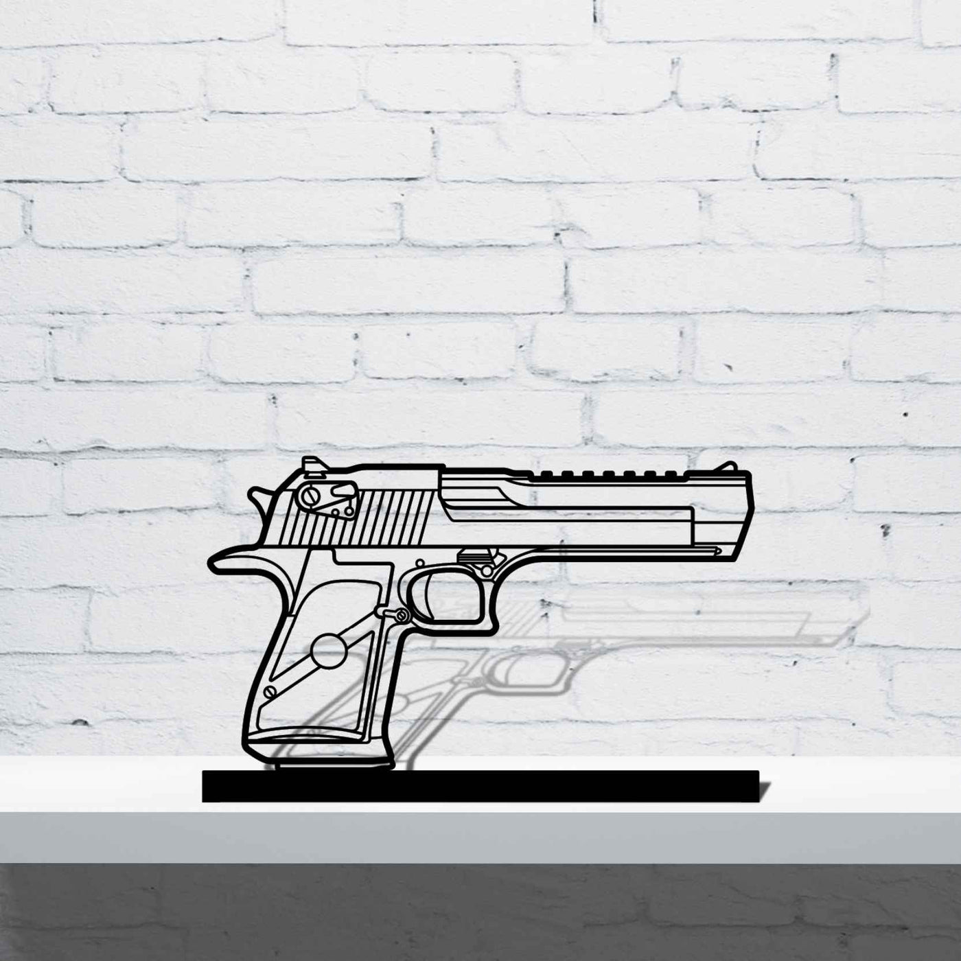 Desert Eagle .50 AE Silhouette Metal Art Stand