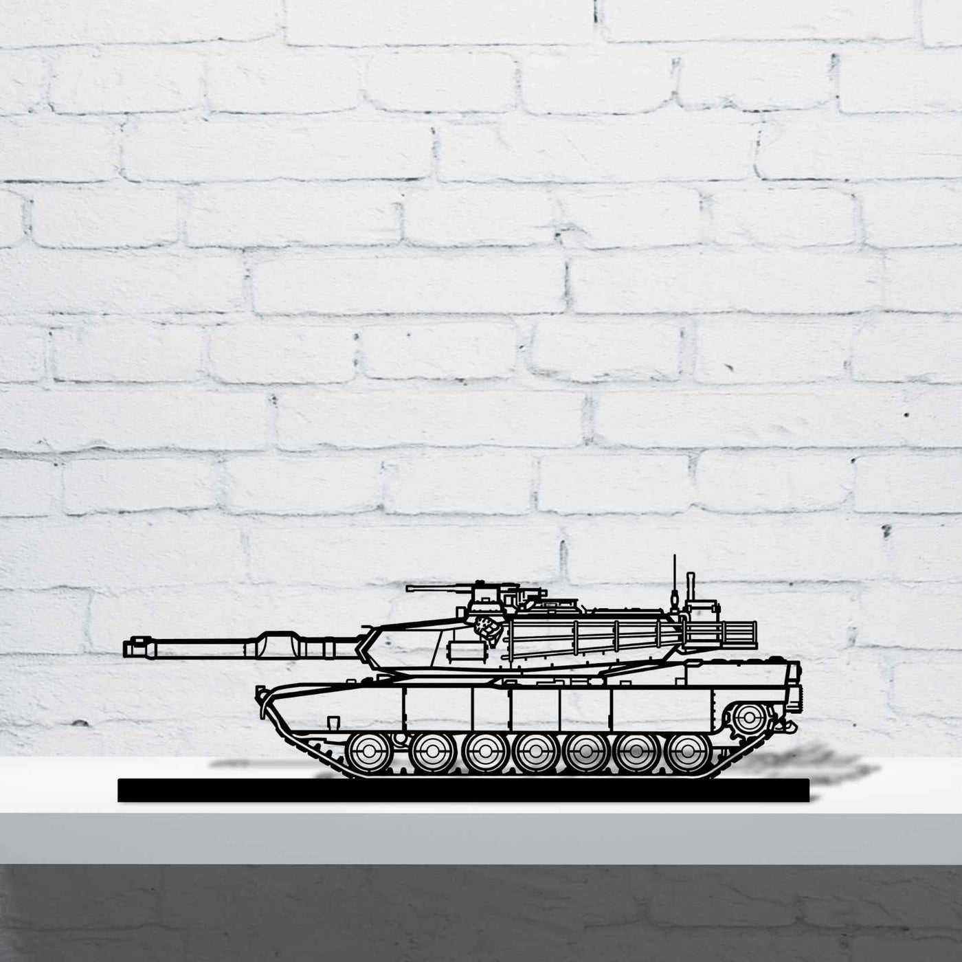 M1A2 SEPv3 Abrams Silhouette Metal Art Stand