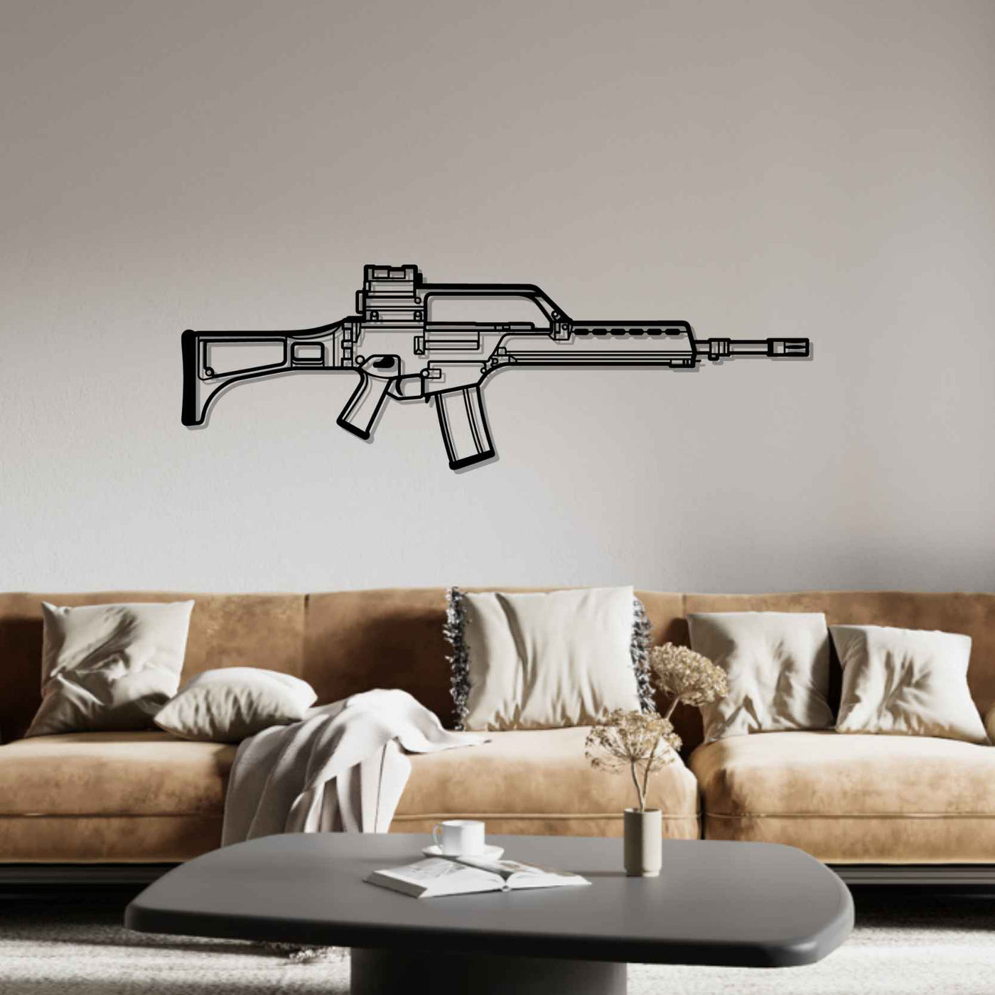 G36 Silhouette Metal Wall Art