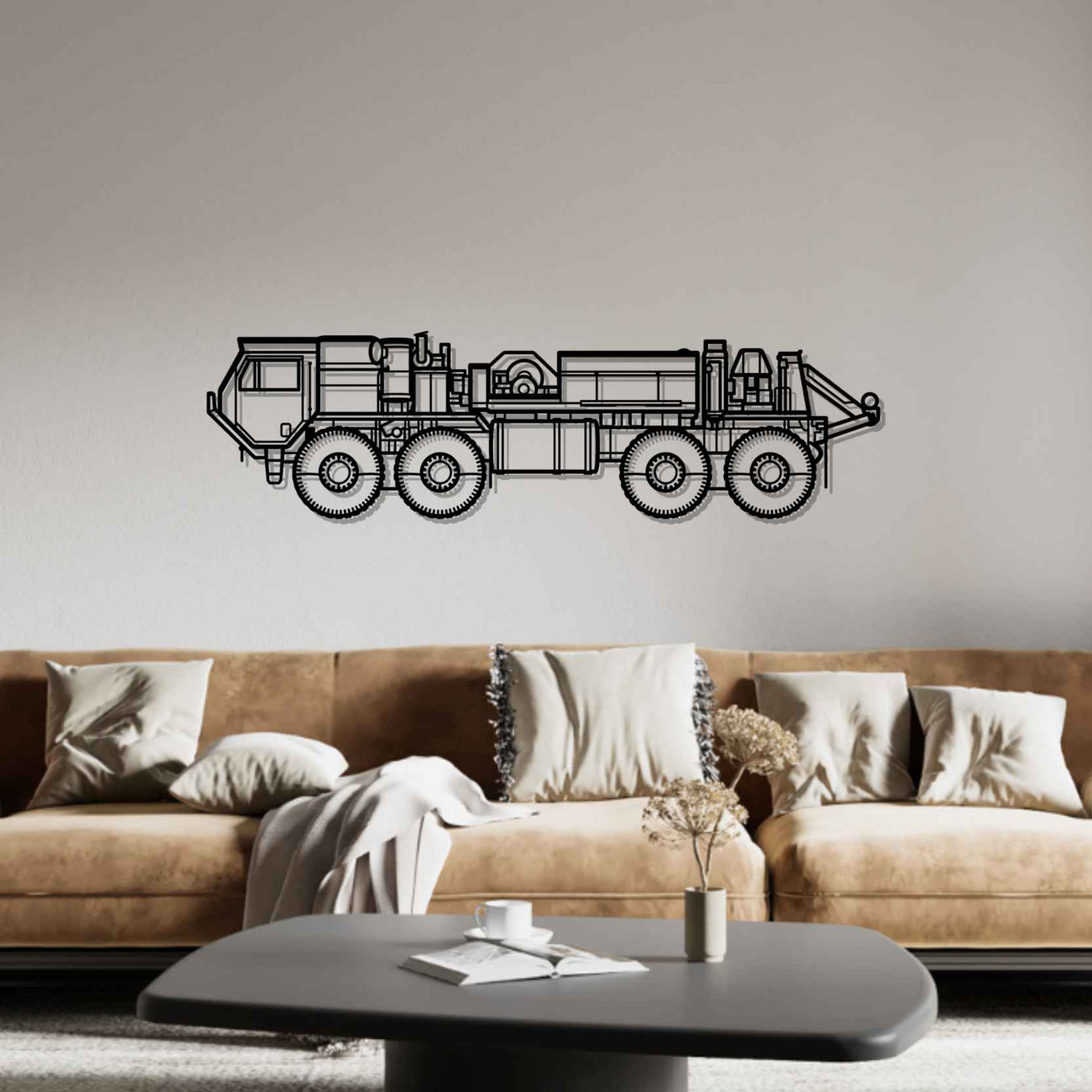 M984A1 HEMTT Silhouette Metal Wall Art