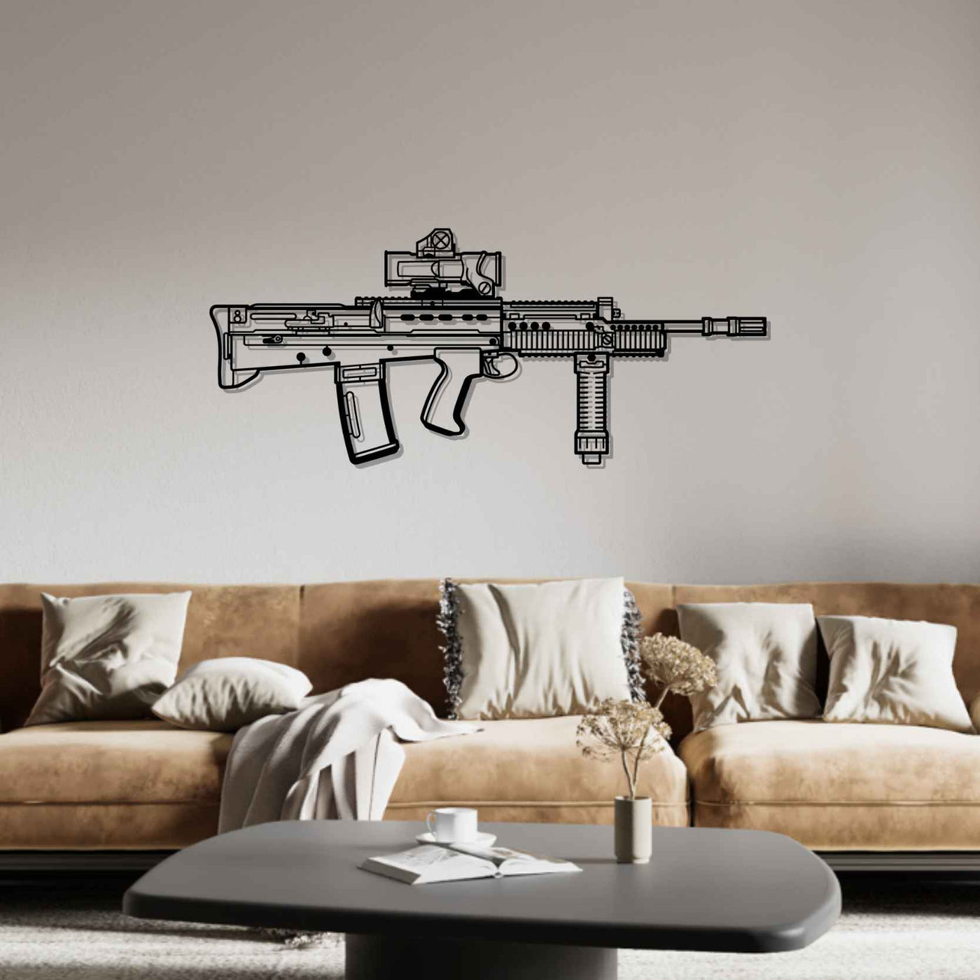 L85A2 Silhouette Metal Wall Art