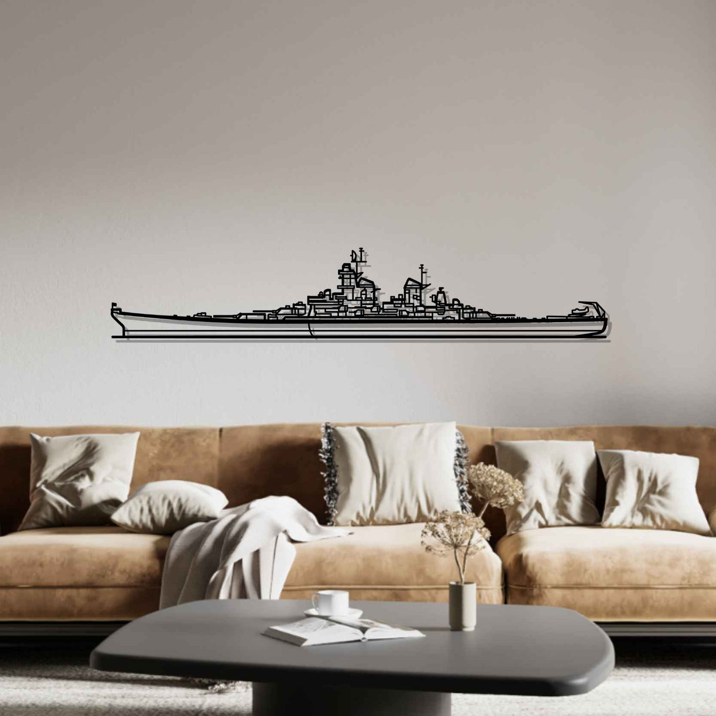 USS Missouri (BB-63) Silhouette Metal Wall Art