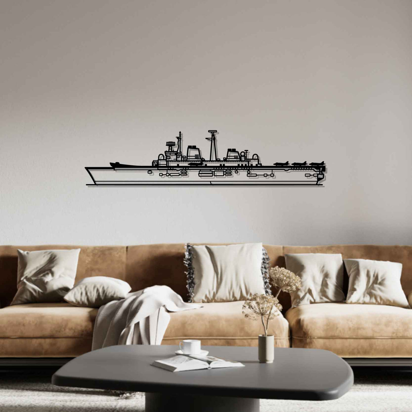 HMS Invincible R05 Silhouette Metal Wall Art