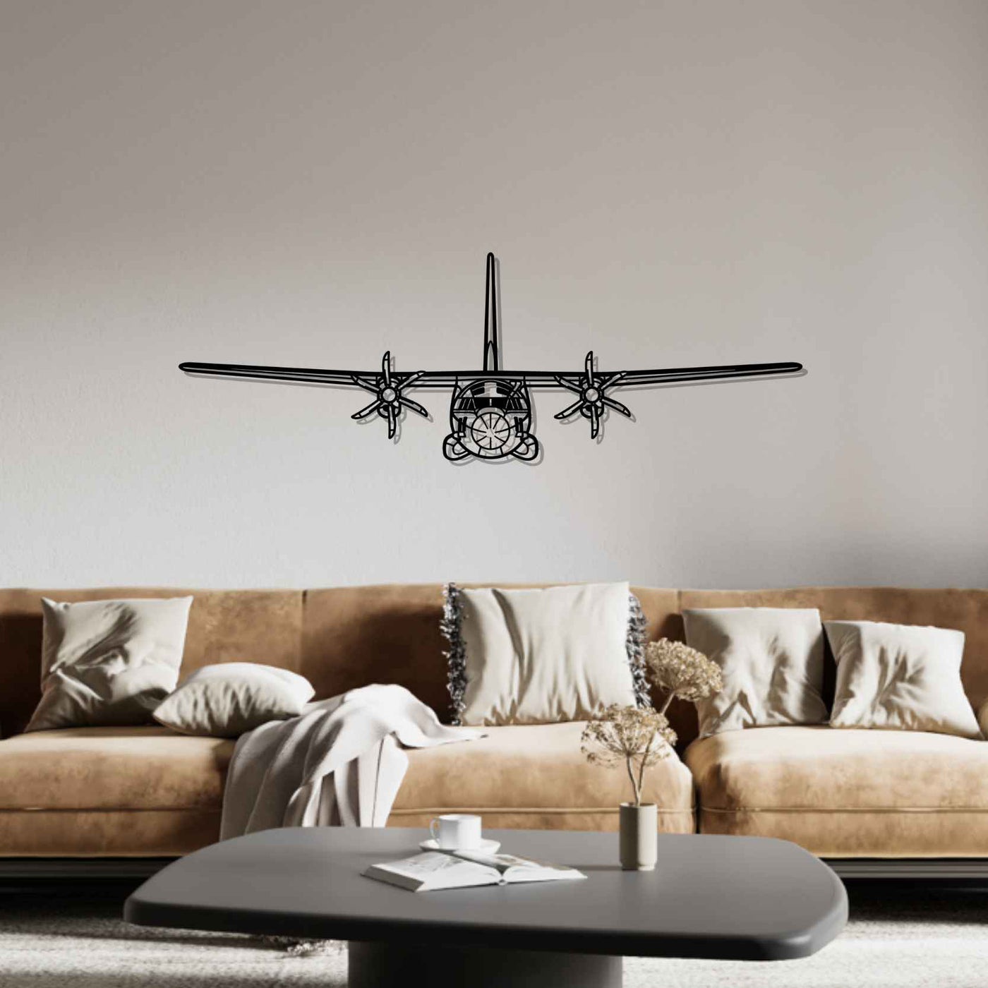 C-27J Spartan Silhouette Metal Wall Art