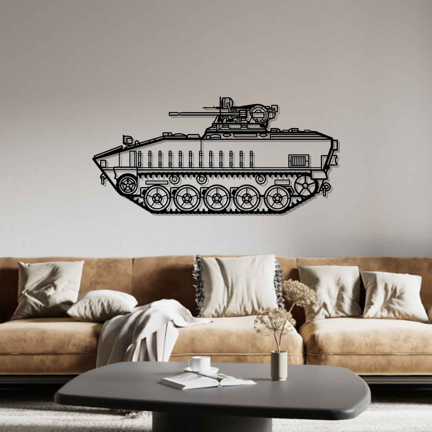 AMX 10P Silhouette Metal Wall Art