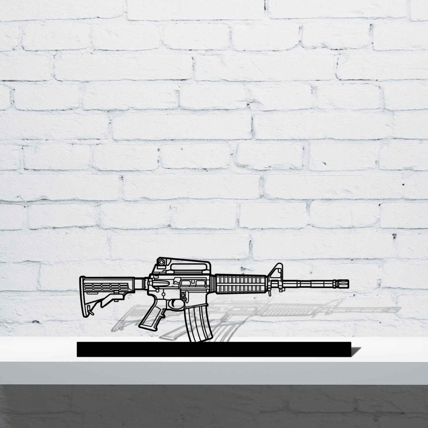 M4A1 Silhouette Metal Art Stand