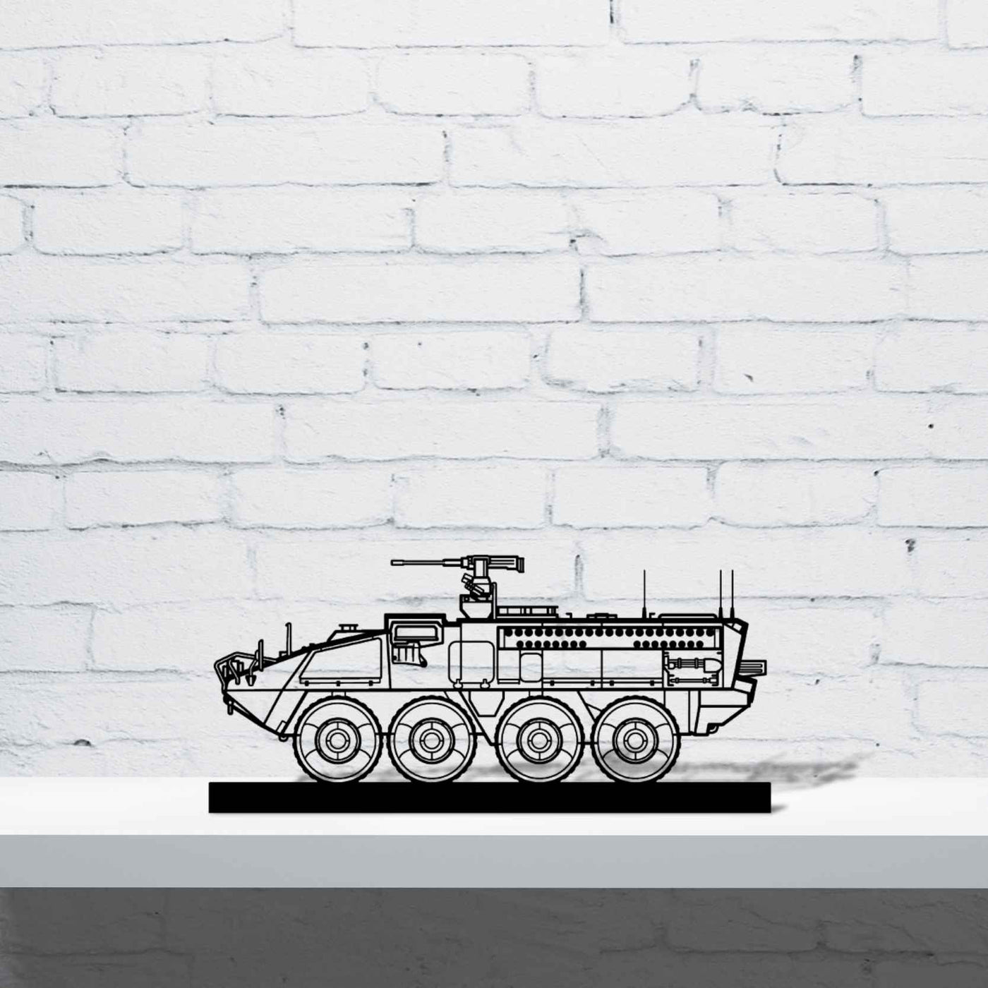 M1126 Stryker Silhouette Metal Art Stand