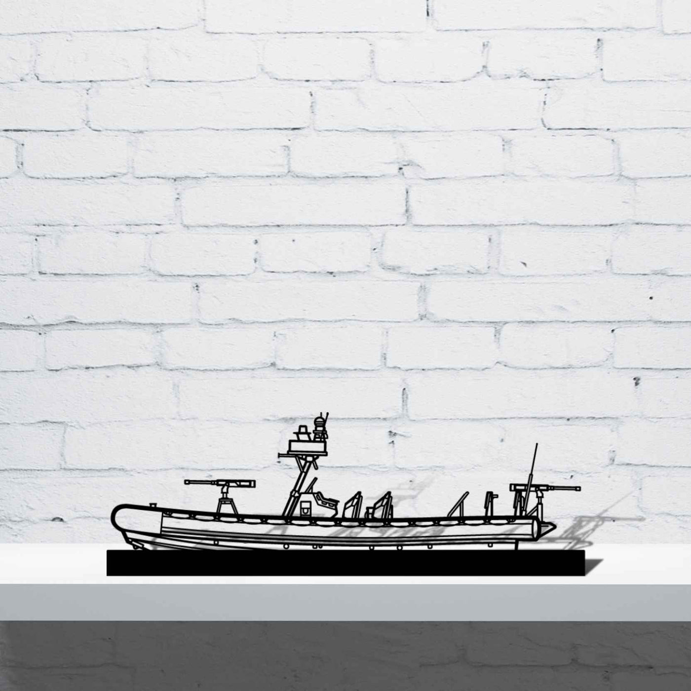 NSW RHIB Silhouette Metal Art Stand