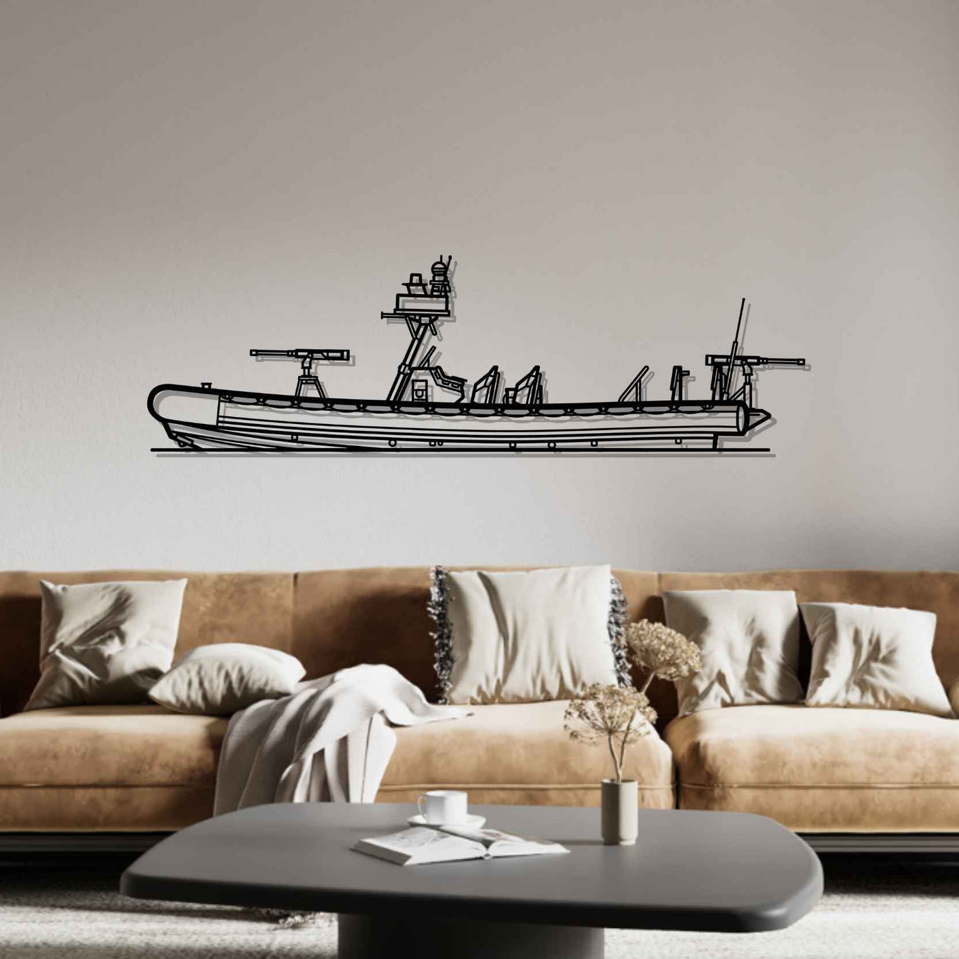 NSW RHIB Silhouette Metal Wall Art