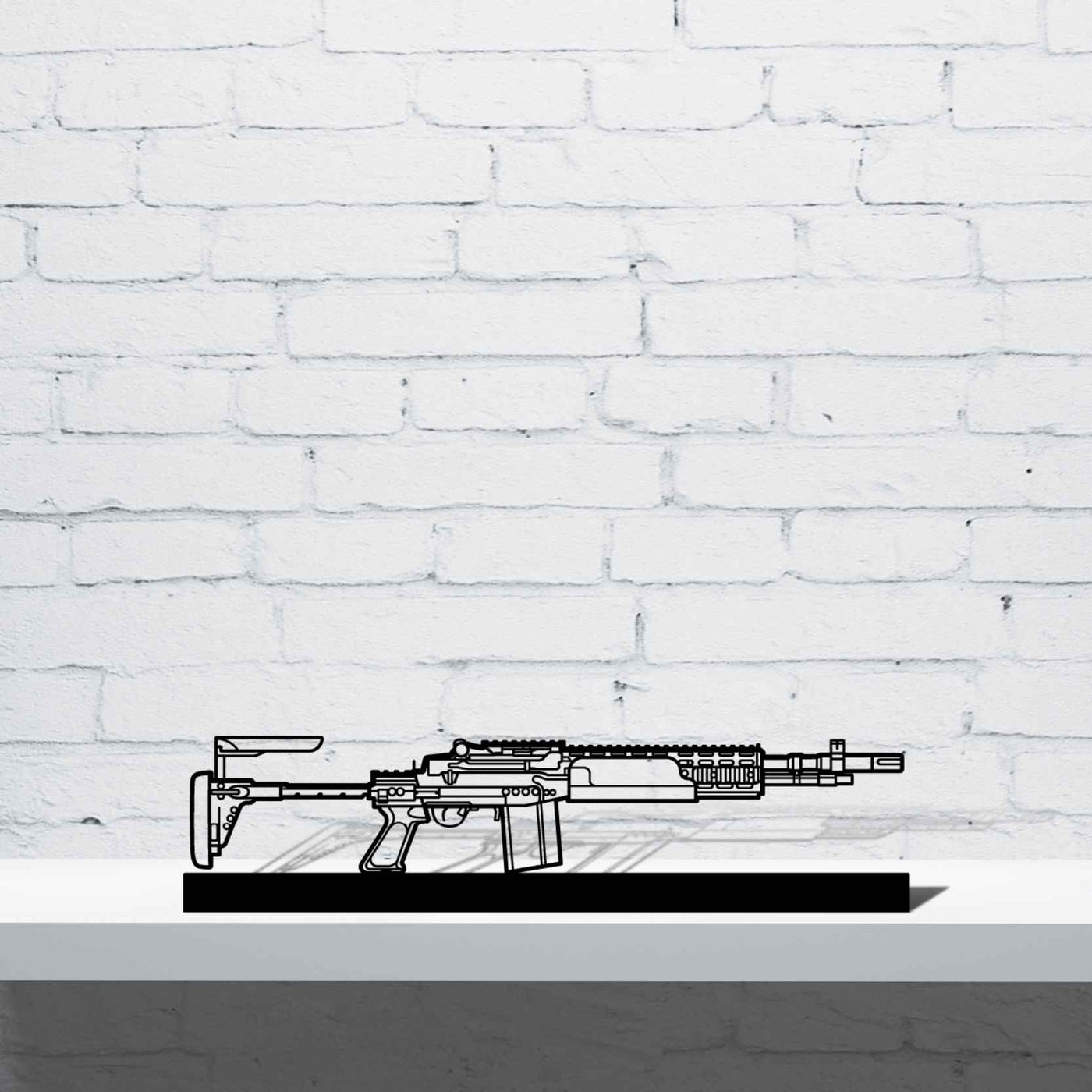 MK 14 EBR Silhouette Metal Art Stand