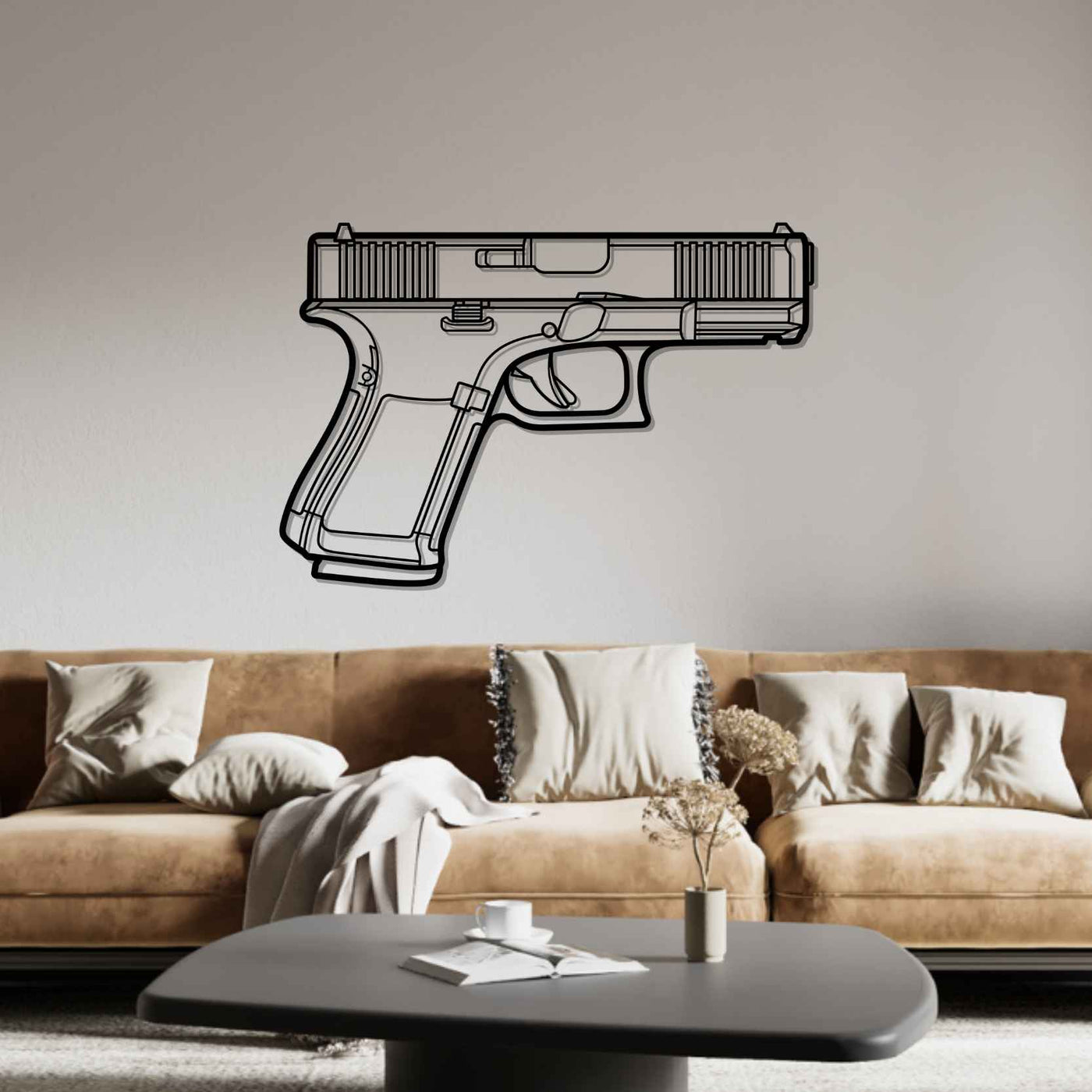 19 Gen 5 Front Silhouette Metal Wall Art