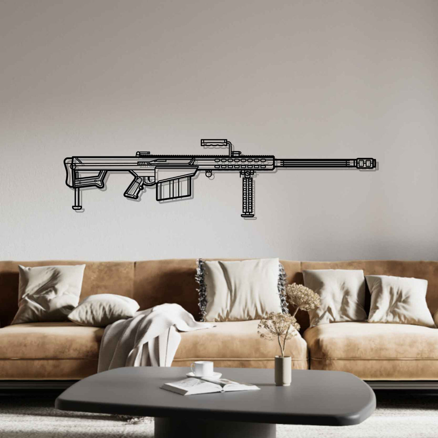 M82A1 Silhouette Metal Wall Art