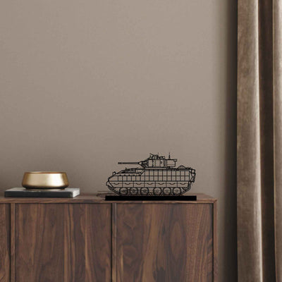 M3A3 Bradley Silhouette Metal Art Stand