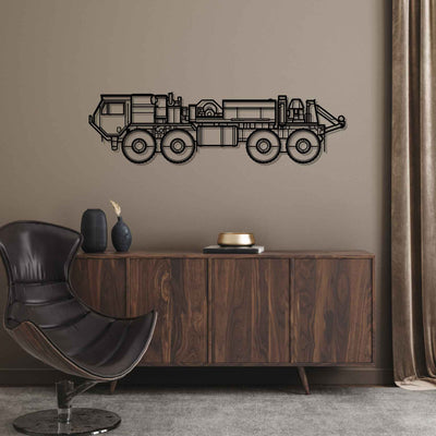 M984A1 HEMTT Silhouette Metal Wall Art