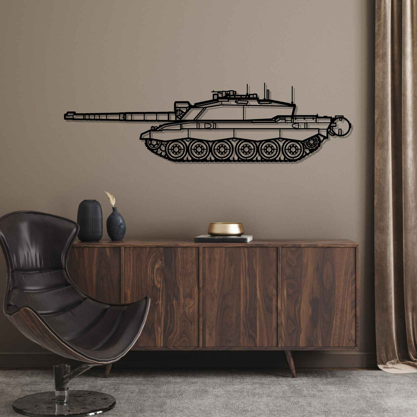 Challenger 2 SR2 1998 Silhouette Metal Wall Art