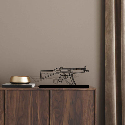 MP5A5 Silhouette Metal Art Stand