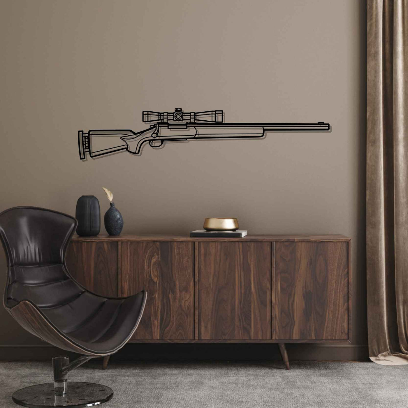 M24 SWS Silhouette Metal Wall Art