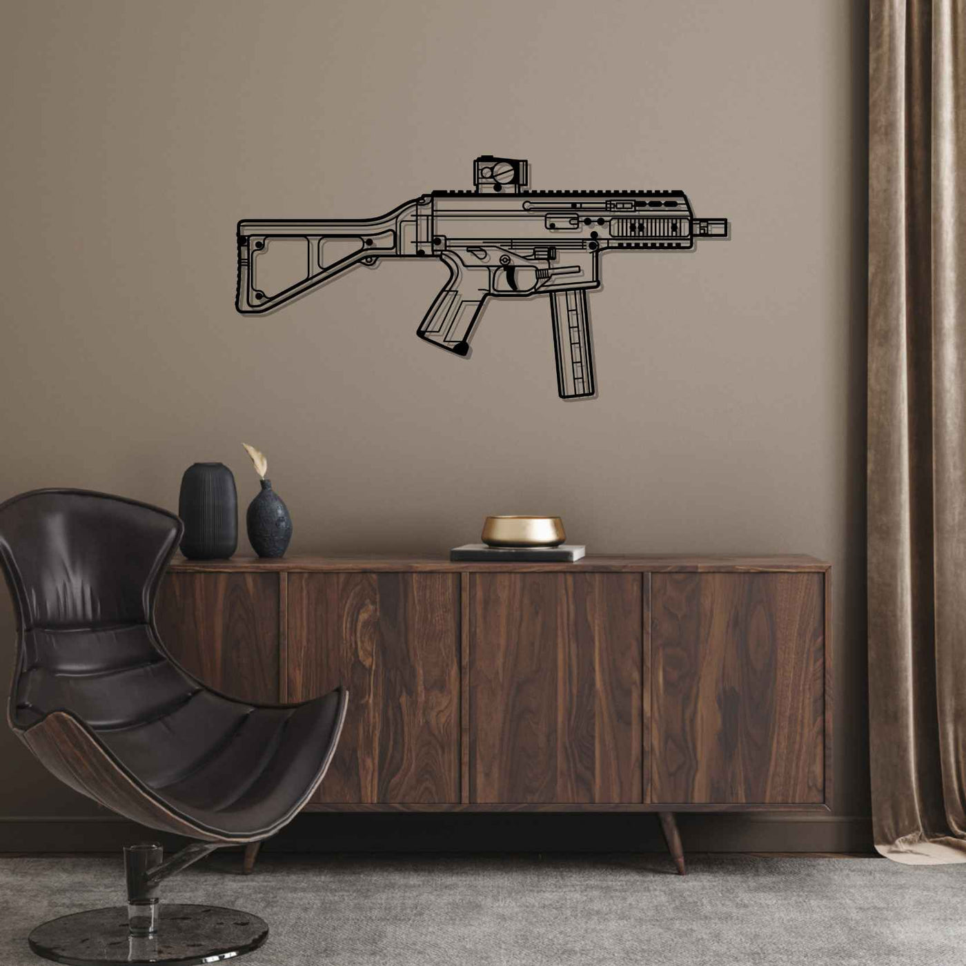 APC9 Silhouette Metal Wall Art