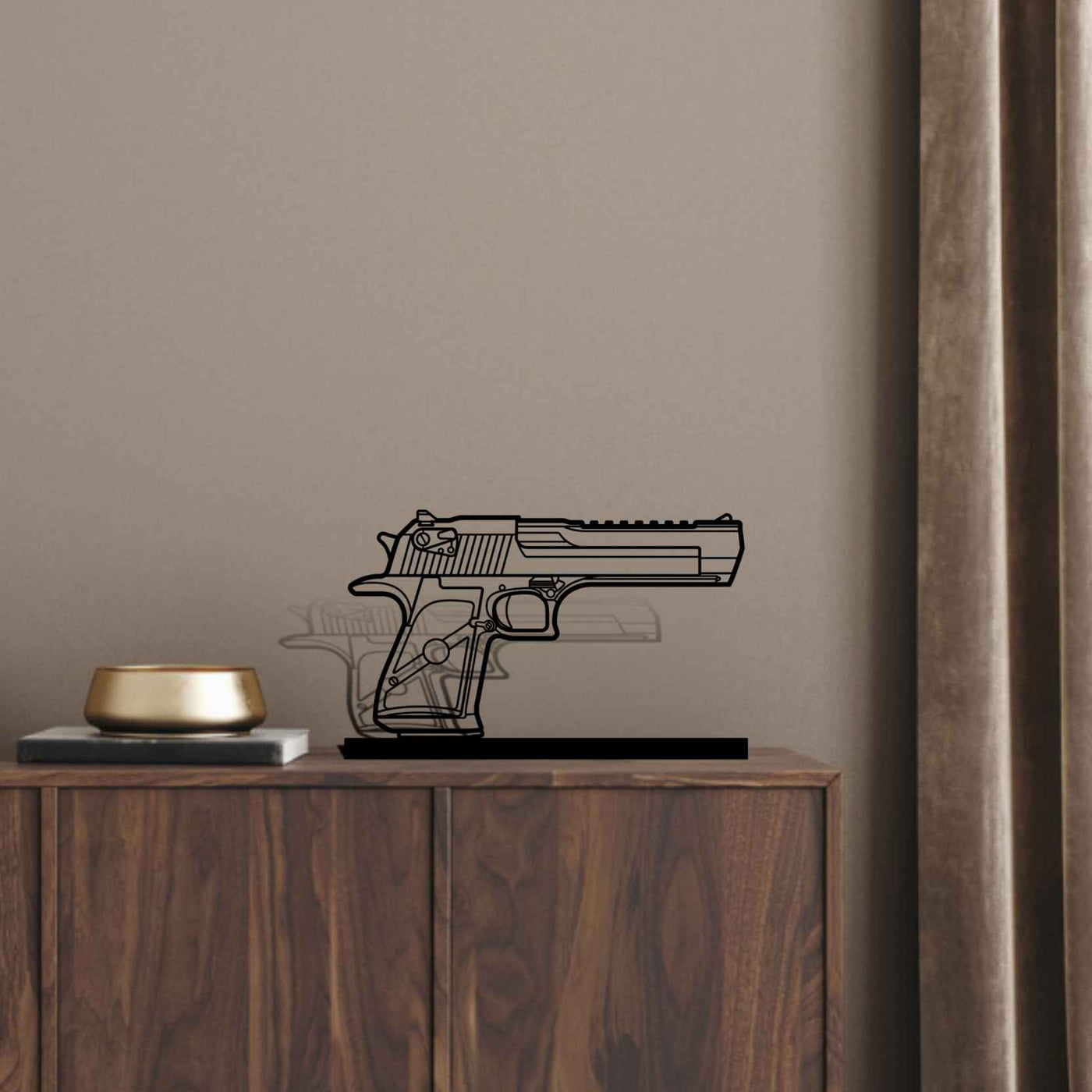 Desert Eagle .50 AE Silhouette Metal Art Stand