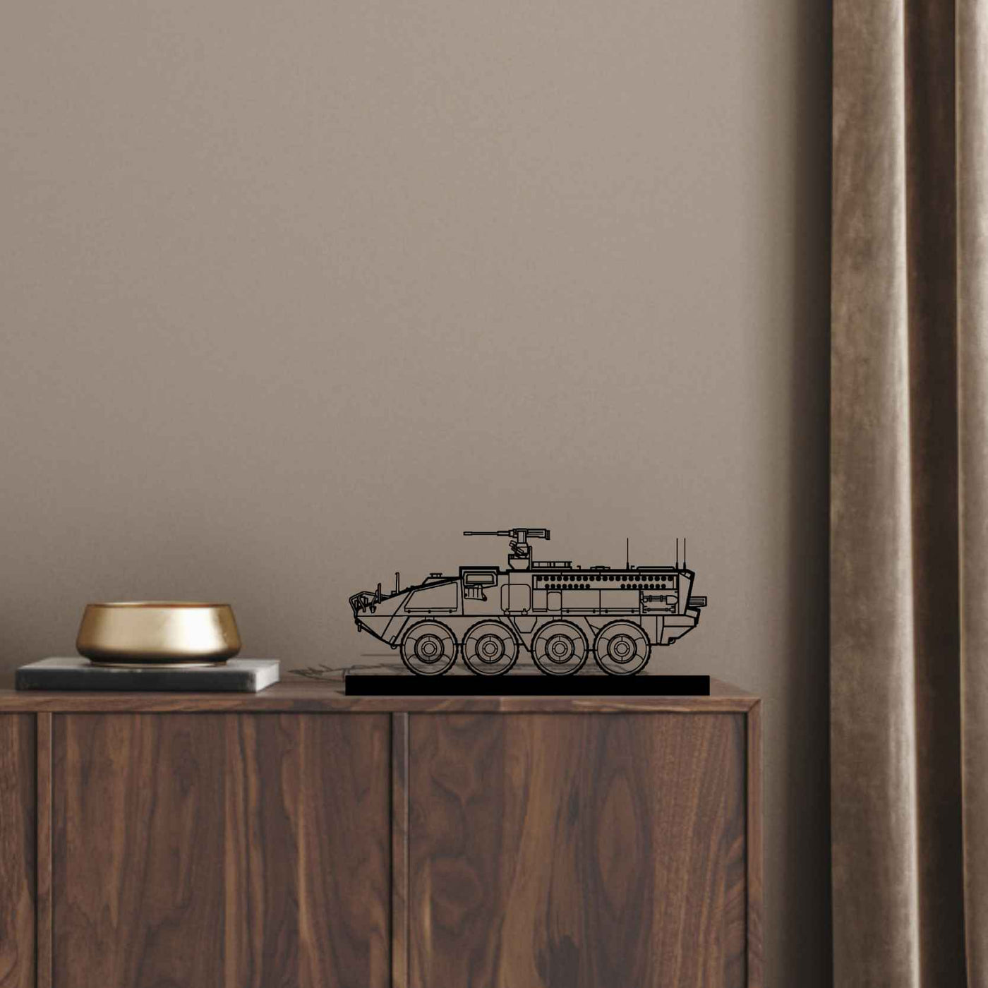 M1126 Stryker Silhouette Metal Art Stand