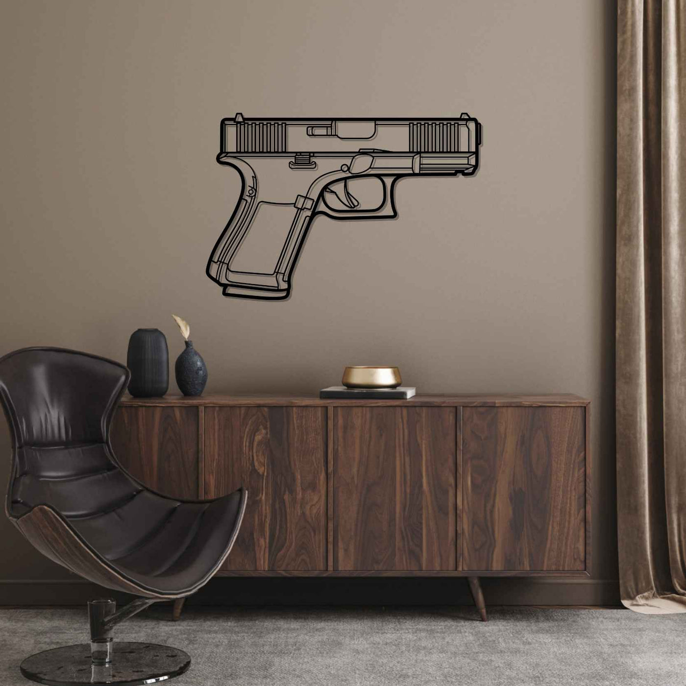 19 Gen 5 Front Silhouette Metal Wall Art