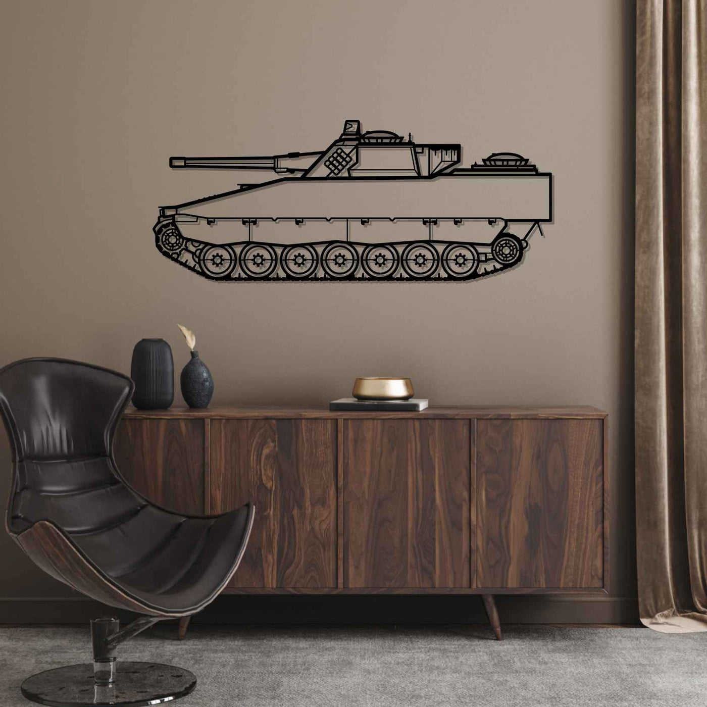 CV9030 CH Spz 2000 Silhouette Metal Wall Art