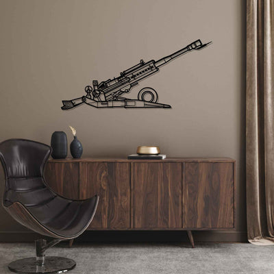 M777 howitzer Canadian Silhouette Metal Wall Art