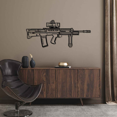 L85A2 Silhouette Metal Wall Art