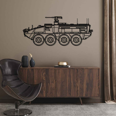 M1126 Stryker Silhouette Metal Wall Art