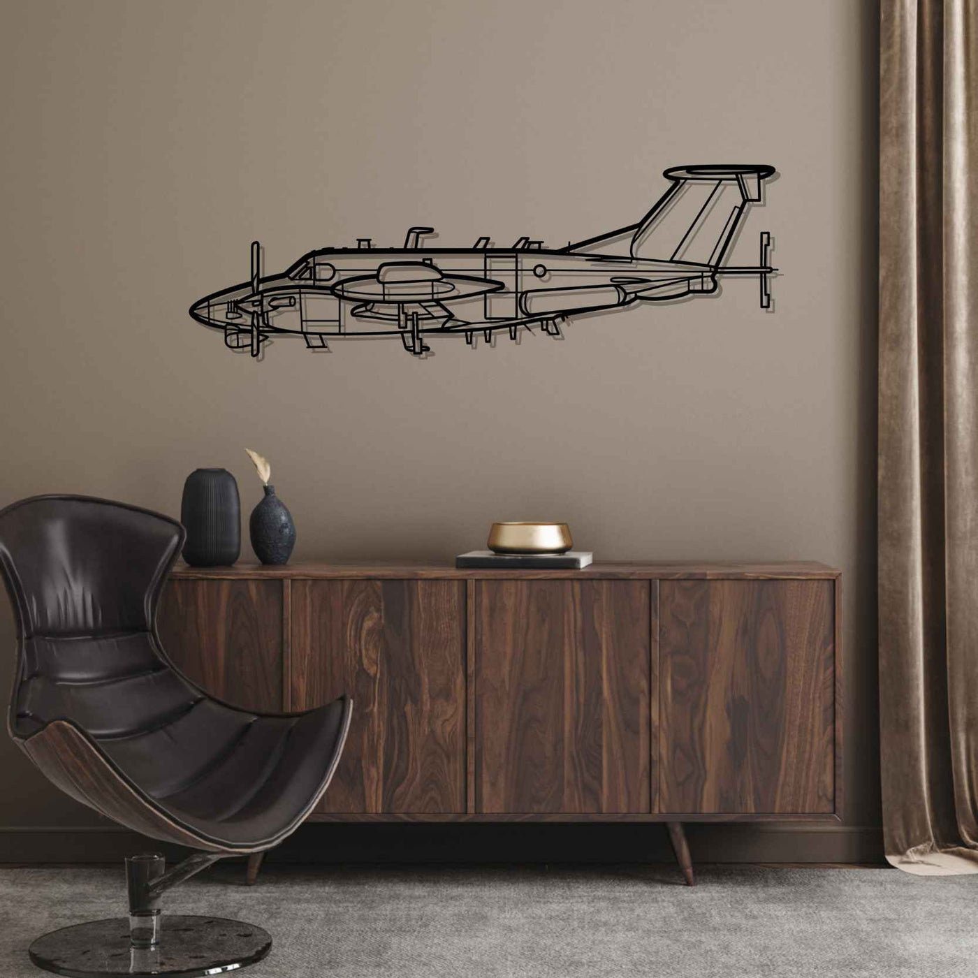 RC-12X Guardrail Silhouette Metal Wall Art