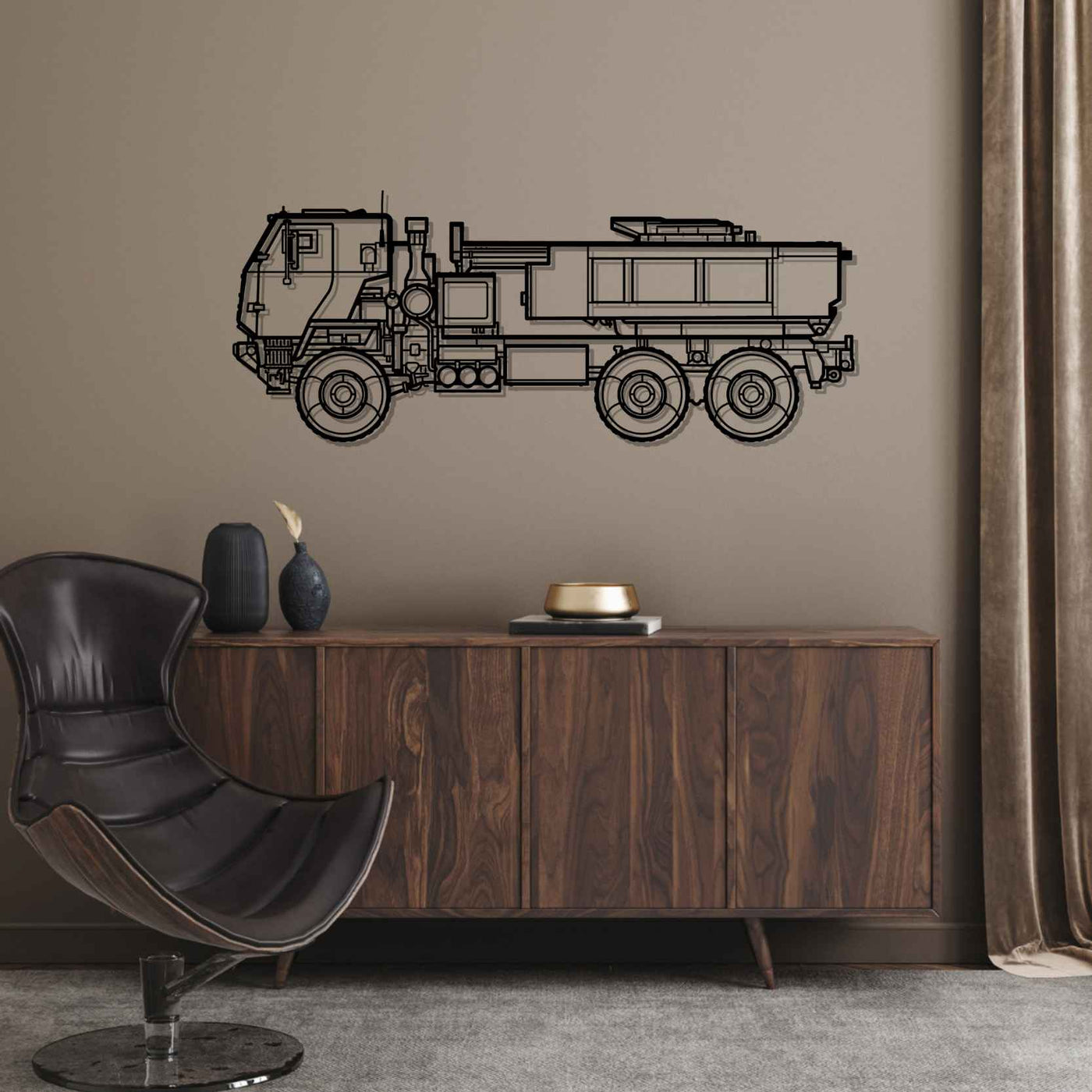 M142 HIMARS Silhouette Metal Wall Art