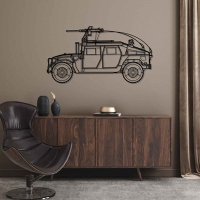 M1114 HMMWV Silhouette Metal Wall Art