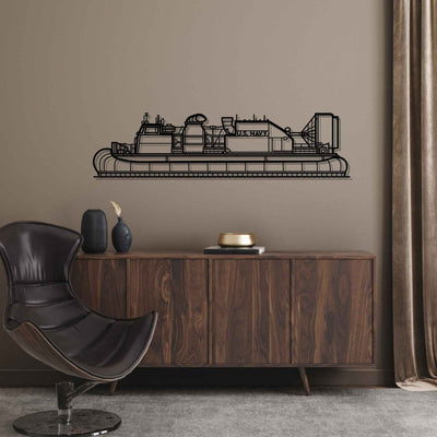 Landing Craft Air Cushion Silhouette Metal Wall Art