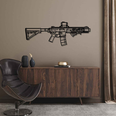 MCX-300B Virtus Police Silhouette Metal Wall Art