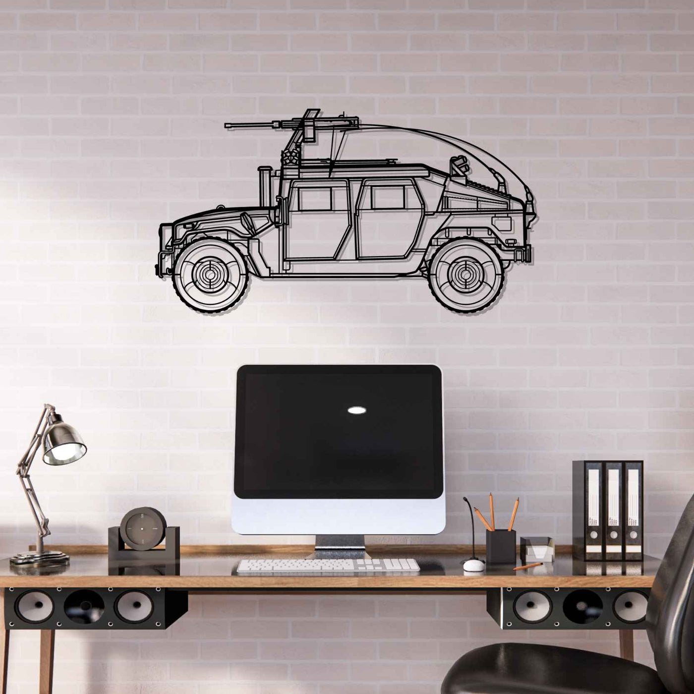 M1114 HMMWV Silhouette Metal Wall Art