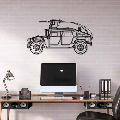 M1114 HMMWV Silhouette Metal Wall Art