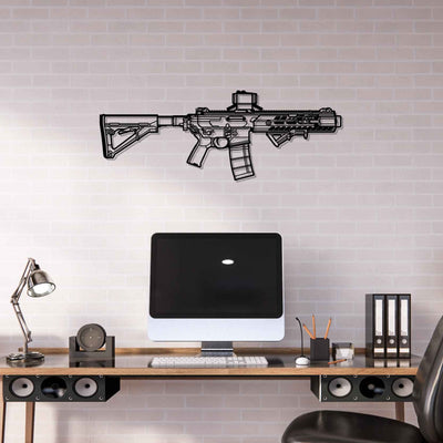 MCX-300B Virtus Police Silhouette Metal Wall Art