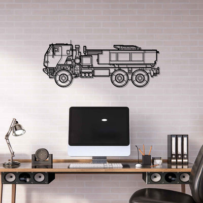 M142 HIMARS Silhouette Metal Wall Art