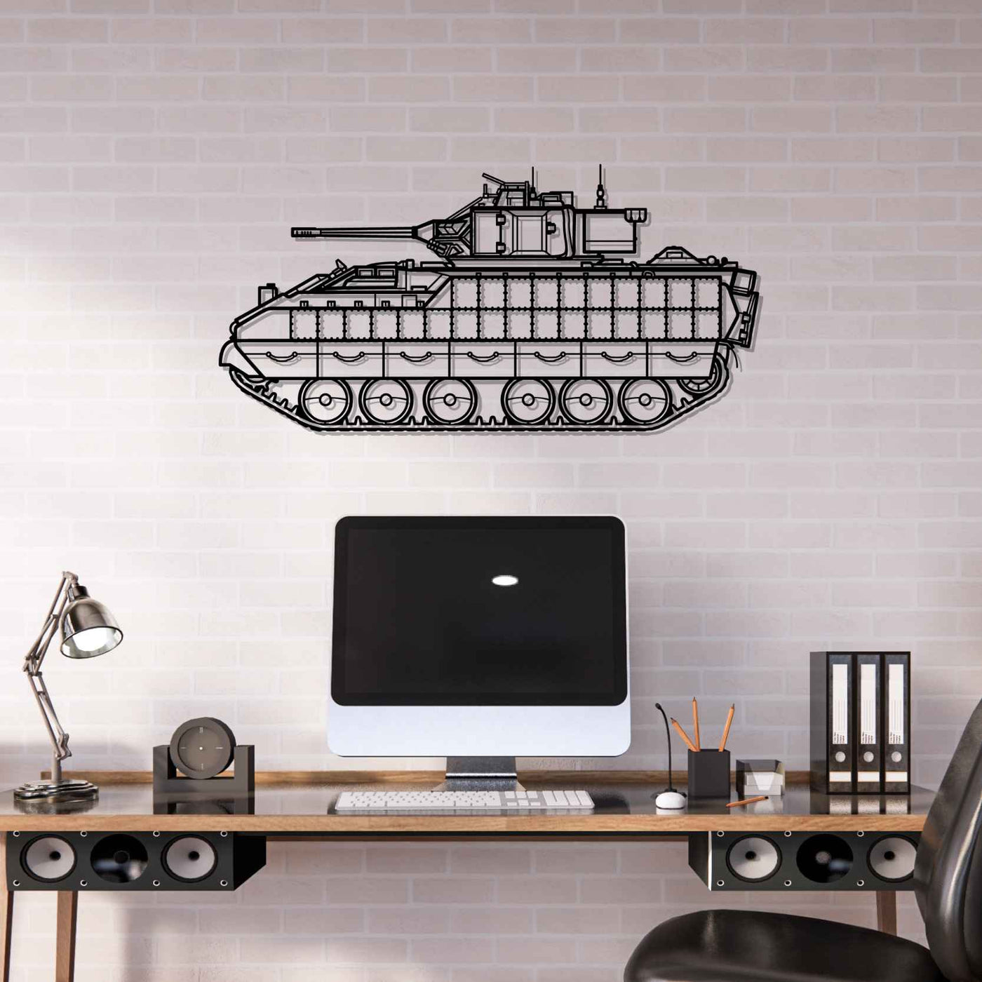 M3A3 Bradley Silhouette Metal Wall Art